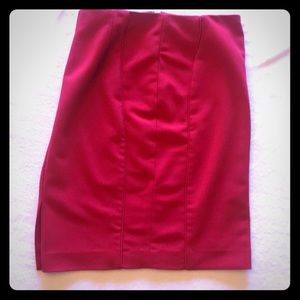 Sz6 high waisted red pencil skirt The Limited